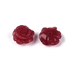 Cuentas talladas de jade blanco natural teñido&nbsp;G-Q601-41B-02
