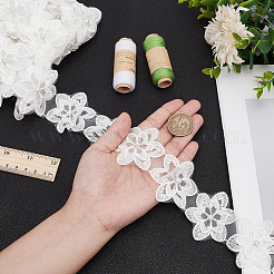 5 ярд отделки из органзы с цветочным кружевом&nbsp;SRIB-WR0001-12