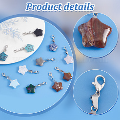 Кулон из драгоценных камней в виде звезды&nbsp;HJEW-AB00334