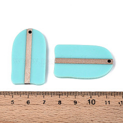 Кулоны из непрозрачной смолы и дерева RESI-T057-48A