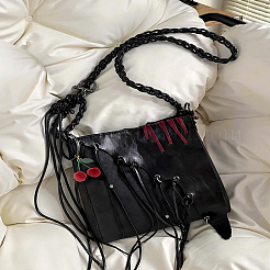 1 шт. мягкие подвесные украшения из искусственной кожи вишни&nbsp;AJEW-LP0008-32