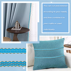 Волнистая кружевная лента из полиэстера и филиграни SENE-WH0003-32A