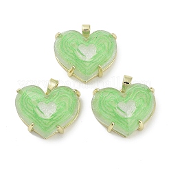 Подвески из настоящей 18-каратной позолоченной латуни с граненой смолой и паве KK-R161-07G