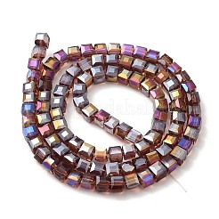 FilI di perline in vetro placcato&nbsp;EGLA-D018-4x4mm-81