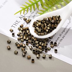 Зажимные бусины из латуни KK-S068-AB-LF