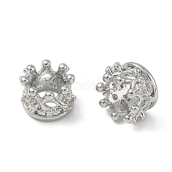Messing Micro Pave klare Zirkonia europäische Perlen&nbsp;XGRQ4G919-685P