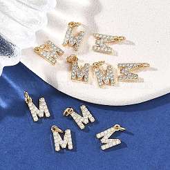 Pendentifs en laiton Shegrace avec micro-pavé de zircone cubique transparente&nbsp;XGRQ29963-394G-M
