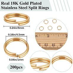 200 шт. разъемные кольца из нержавеющей стали 304 STAS-BBC0006-18B