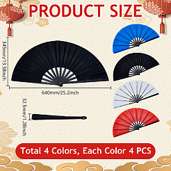 16 Stück 4-farbige Polyester-Fächer-Displaydekorationen&nbsp;DIY-GA0010-05