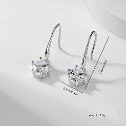 Элегантные серебряные серьги в стиле отпуска 925 с цирконом для женщин RS7094
