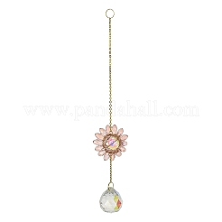 Стеклянные цветы подвесные ловцы солнца HJEW-P018-F05