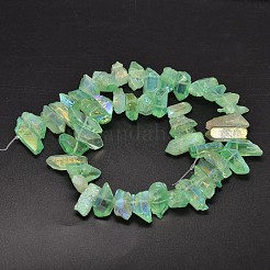 Гальванические природный кристалл кварца бусы пряди G-A142-03F