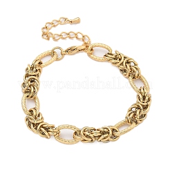 Браслеты из нержавеющей стали 304 с овальными звеньями для женщин&nbsp;BJEW-U038-02G