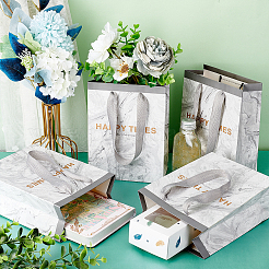 10 Stück Geschenktüten aus Papier mit Marmormuster&nbsp;ABAG-NB0001-48
