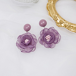 Boucles d'oreilles pendantes en mousseline&nbsp;WG34FFC-01