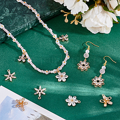 10шт 5 стиля латунные микропаве прозрачные кубические подвески из циркония&nbsp;KK-PH0012-85