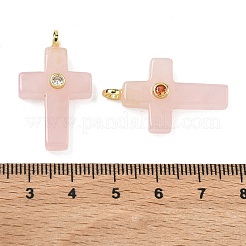 Colgantes naturales de cuarzo rosa&nbsp;G-B180-01G-01