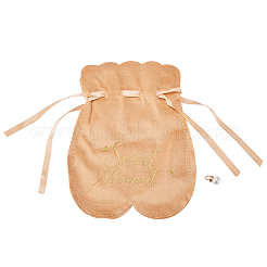 Подарочные пакеты на шнурке из бархата&nbsp;ABAG-CJC0003-02B