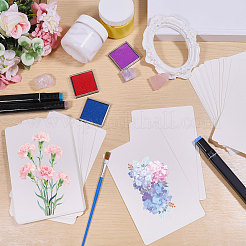 50 Stück rechteckige leere Papierkarte&nbsp;DIY-WH0591-322B
