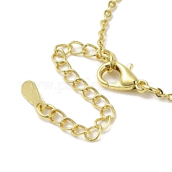 Colliers à pendentif en zircone cubique transparent micro pavé en laiton&nbsp;NJEW-B082-05C-G