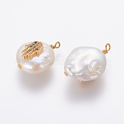 Подвески из натурального пресноводного жемчуга PEAR-L027-19C