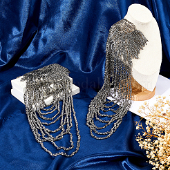 2 шт. эполеты с кисточками из смоляных бусин FIND-FH0016-57A