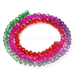 Fili di perline in vetro verniciato trasparente&nbsp;LS-DGLA-A034-T4mm-A24
