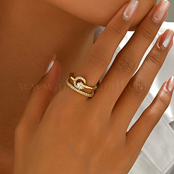 Кольца-манжеты из латуни с микропаве из кубического циркония AH8592