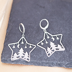 201 серьги из нержавеющей стали с застежкой-молнией&nbsp;FS-WGCA6C3-01