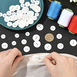 60 шт. 4 стиля пуговиц-ракушек&nbsp;BUTT-SP0001-17