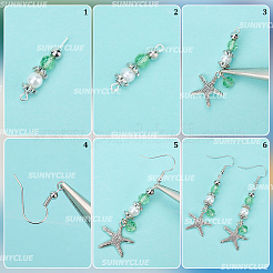 DIY-Schmucksets für Ohrringe mit Meeresmotiven aus Legierung&nbsp;DIY-SC0028-63