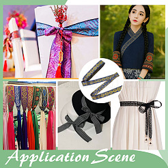 Вышивка полиэфирными лентами в этническом стиле OCOR-WH0109-042A-02