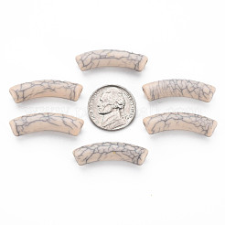 Непрозрачные акриловые бусины с краклеем&nbsp;MACR-S372-002N-006