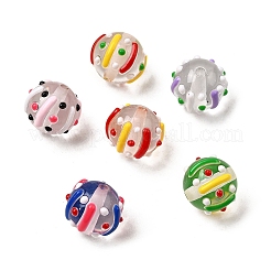 52 шт. эмалевые бусины из смолы на рождественскую тематику RESI-Z041-10