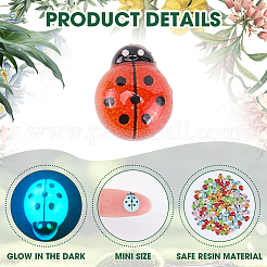 100 шт. 5-х цветные светящиеся смоляные декоден-кабошоны&nbsp;RESI-CP0001-08