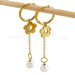 Orecchini pendenti a cerchio in acciaio inossidabile 304 da donna&nbsp;WGFE3D6-02