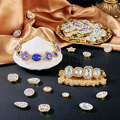 100 шт. пришивные стразы в форме капли/сердца/звезды FIND-TA0006-69B