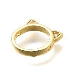 Латунная оправа из бусинок из прозрачного кубического циркония с микропаве KK-S508-34G