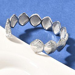 Латунь манжеты браслеты для женщин BJEW-U018-03P