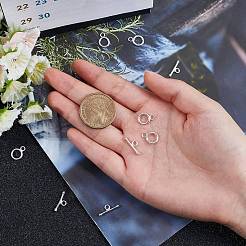 5 шт. 925 застежки-тоггл из стерлингового серебра STER-CA0001-09