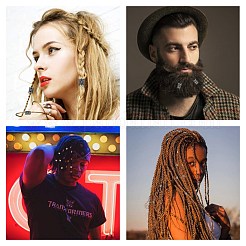 304ステンレススチールビーズ  髪のひげのためのバイキングルーンビーズ  ドレッドヘアの髪の編み込み  ルーン/ futhark / futhorcの列  アンティークシルバー  16x13mm  穴：8mm&nbsp;STAS-H460-01AS-14