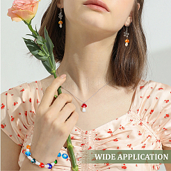 120шт 15 цвета гриб ручной работы бусины лэмпворк LAMP-ME0001-05