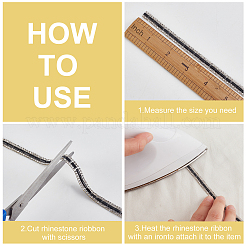 Стеклянный горный хрусталь исправление горный хрусталь и жемчужная лента DIY-WH0016-64B