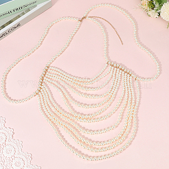 Пластиковые искусственные жемчужины круглые бусины плечевые цепи AJEW-WH20006-210