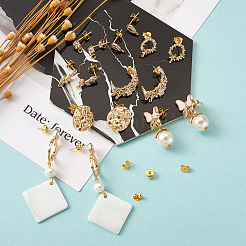 Латунные серьги-гвоздики из циркония KK-TA0001-04G