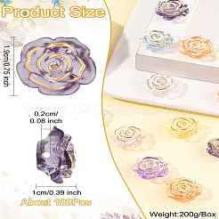 100 шт. Прозрачные акриловые бусины&nbsp;TACR-CJ0001-72