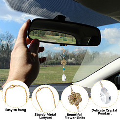 3 шт. акриловые и стеклянные подвесные украшения HJEW-DR00191