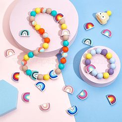 20шт 5 цвета силиконовые бусины SIL-CA0001-09