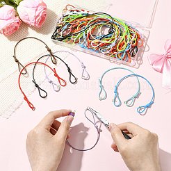 60шт 12 цвета регулируемый вощеный полиэстеровый шнур для изготовления браслета&nbsp;AJEW-CJ00011