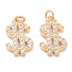 Латунные микро проложить кубического циркония подвески ZIRC-O044-18G
